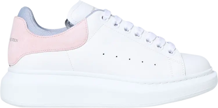 Кроссовки Alexander McQueen Wmns Oversized Sneaker Double Heel Tab - White Pastel Pink, белый