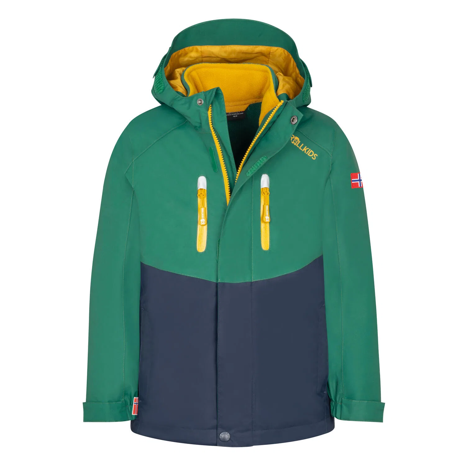 Детская трехслойная куртка Bryggen 3in1 Jacket Trollkids, Melezegrun