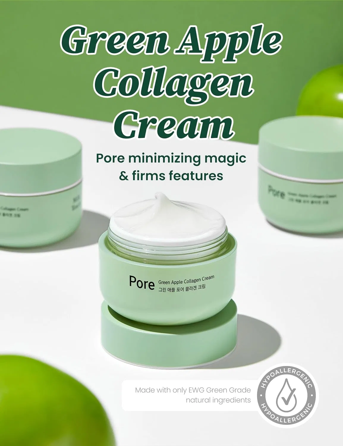 Крем для лица Green Apple Pore Collagen Cream, MILKTOUCH, 50 мл — фото 2