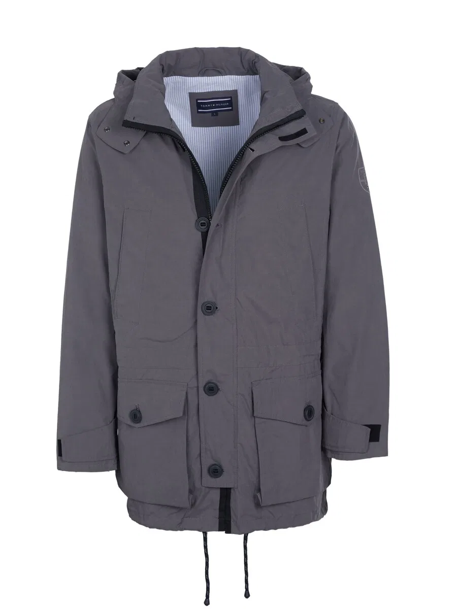 Парка Tommy Hilfiger Between-Seasons 'Tommy Hilfiger Jacke' серого цвета