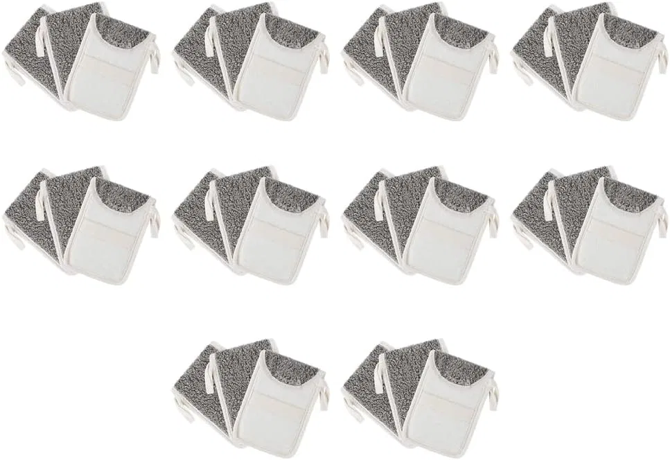 Seifenspenderbeutel 30 Stück, Peeling-Seifenbeutel, Giwnhvx, Schwarz-Grau + Beige
