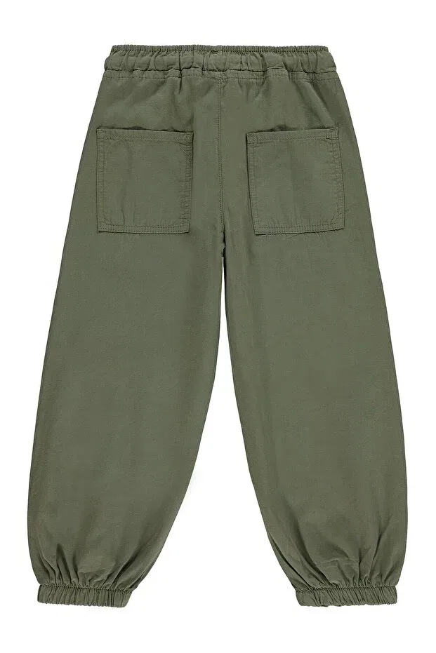 Детские брюки для девочек эластичные манжеты Civil Boys, Khaki — фото 3