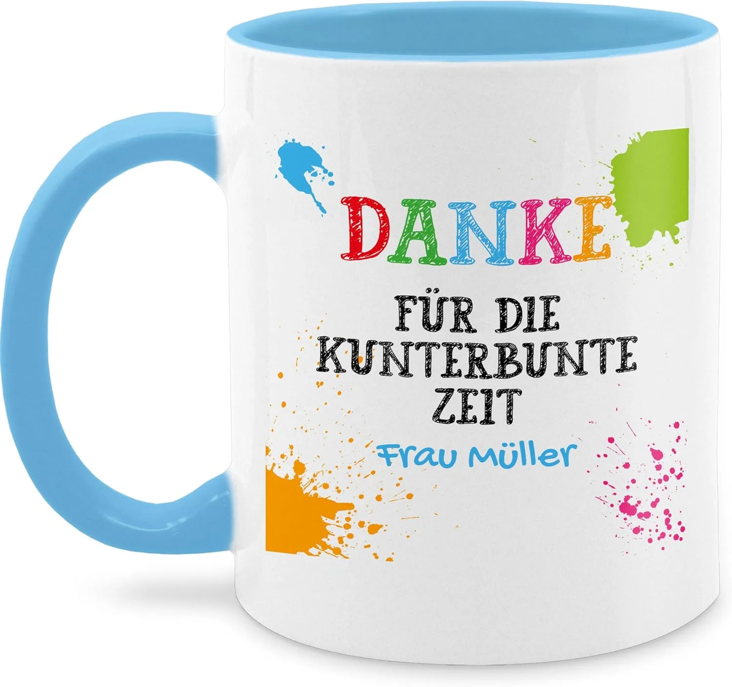 Кружка 325 мл – Danke für die kunterbunte Zeit с именем | Подарок воспитателю на прощание Geschenk mit Namen personalisiert by Shirtracer