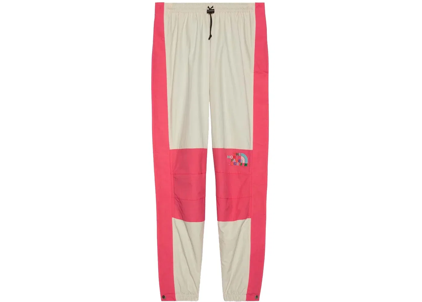 Женские хлопковые брюки Gucci x The North Face, цвет White/Dark Pink