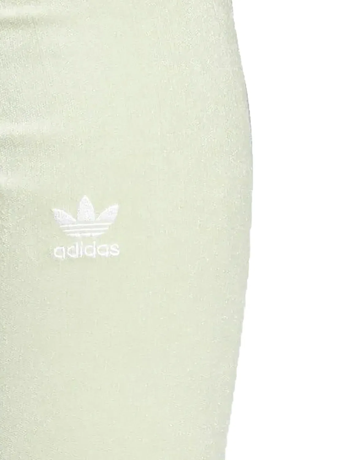 Леггинсы с вышитым логотипом Adidas, зеленый — фото 2