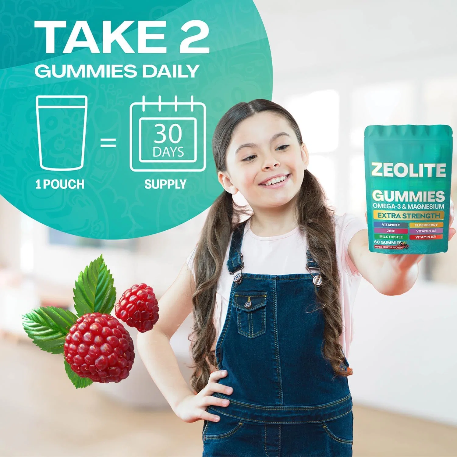 Мармеладки Zeolith, Omega-3, Magnesium, Vitamine, 200g, Zuckerfrei Generisch