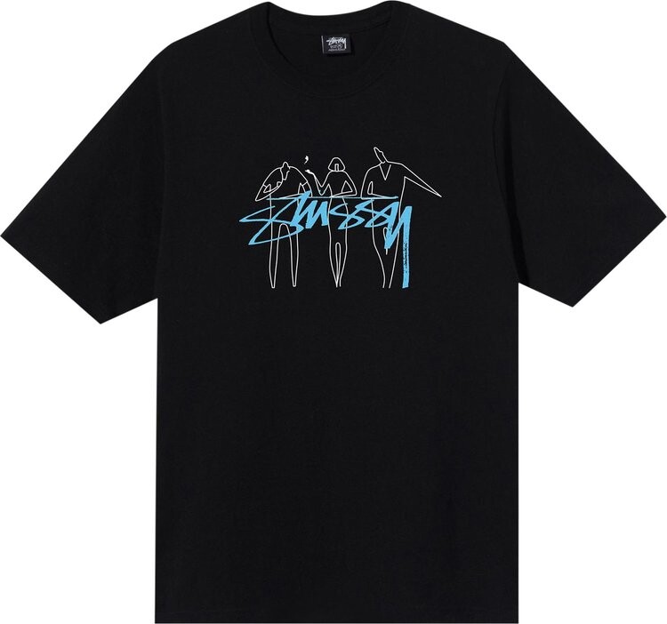 

Футболка Stussy 3 People Tee 'Black', черный