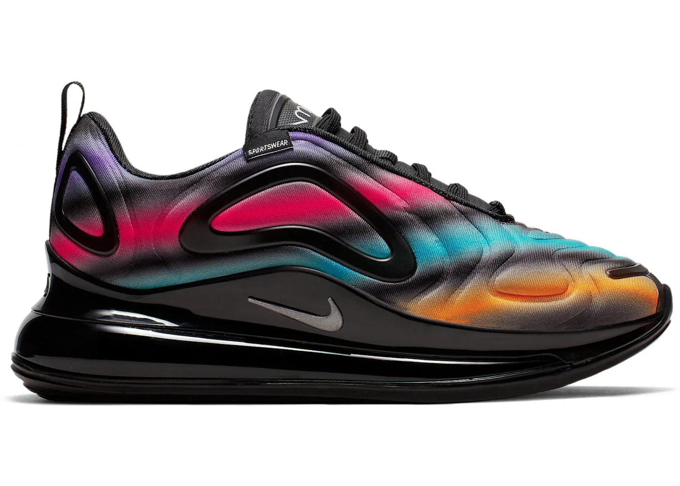 Детские кроссовки Lifestyle Nike Air Max 720, Black/Metallic Silver/University Gold