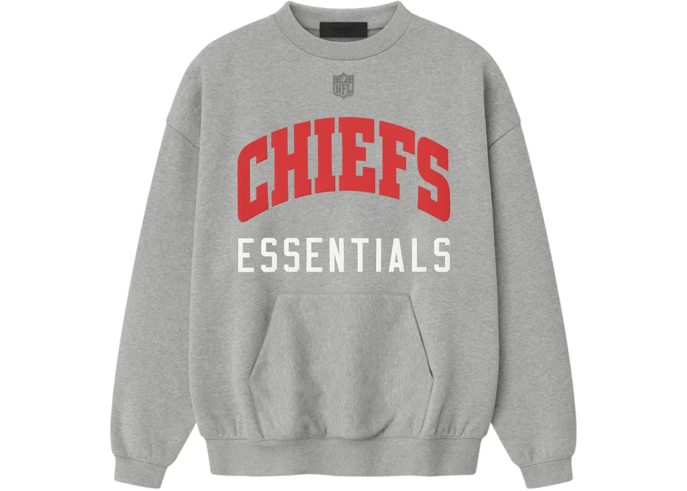 Мужской свитшот с длинным рукавом Fear of God Essentials Chiefs Sport Crewneck, Concrete Heather