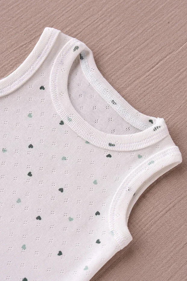Детское боди с защелками хлопковое Mimu Baby, Green Heart — фото 3