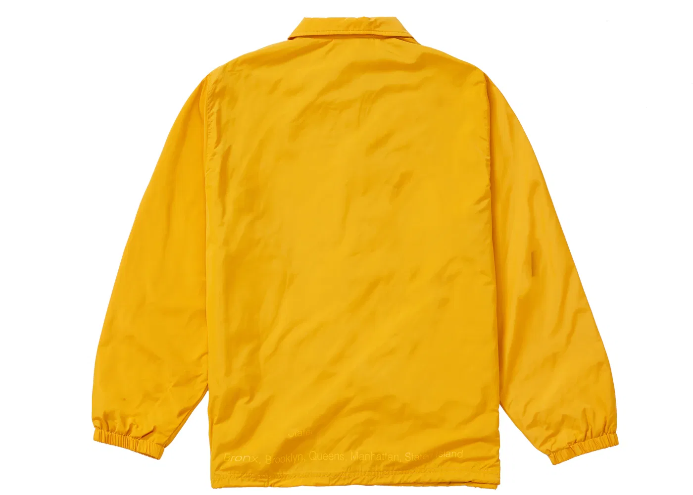 Мужская куртка с принтом Supreme Five Boroughs Coaches Jacket, Mustard — фото 2
