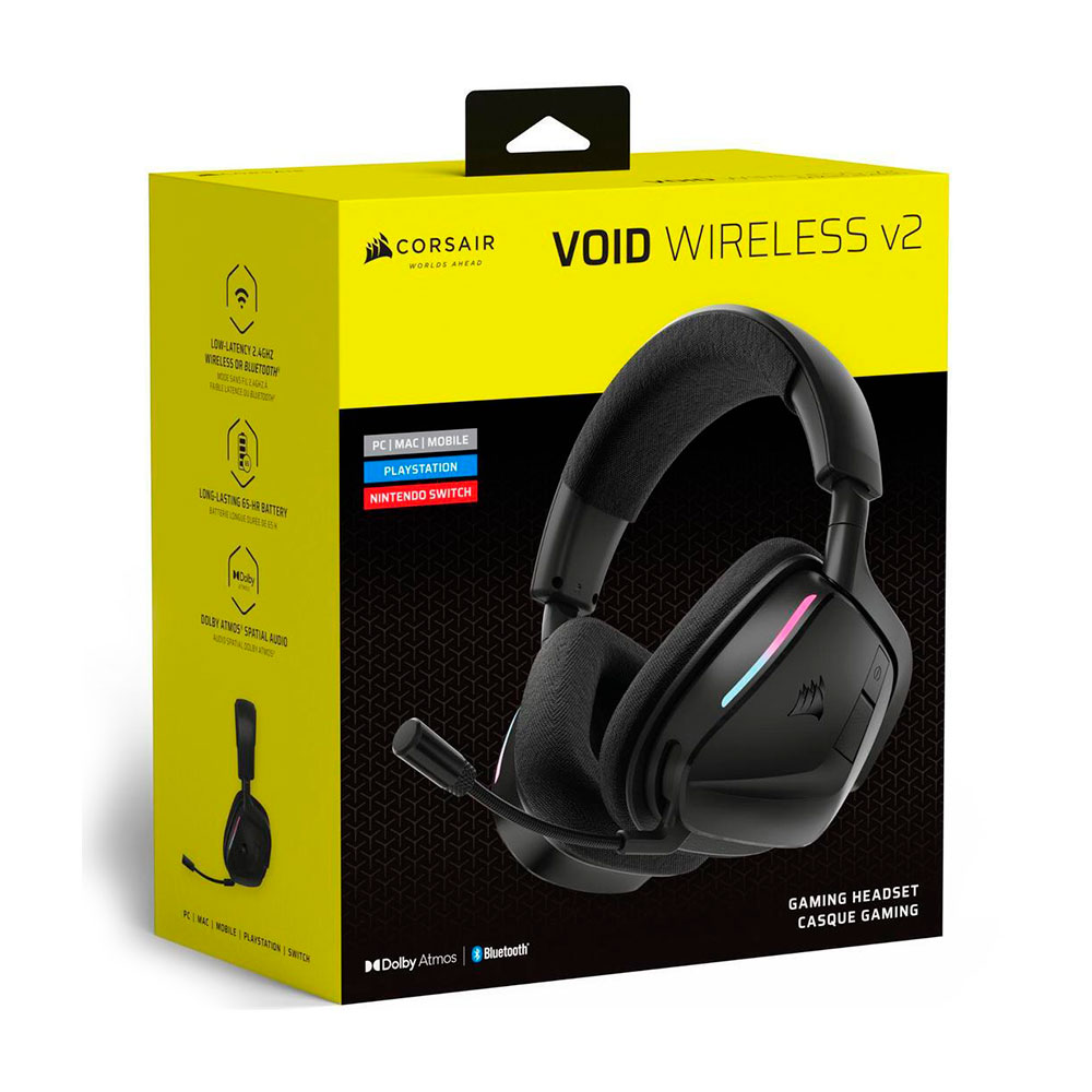 Гарнитура игровая беспроводная Corsair VOID Wireless v2, чёрный — фото 4