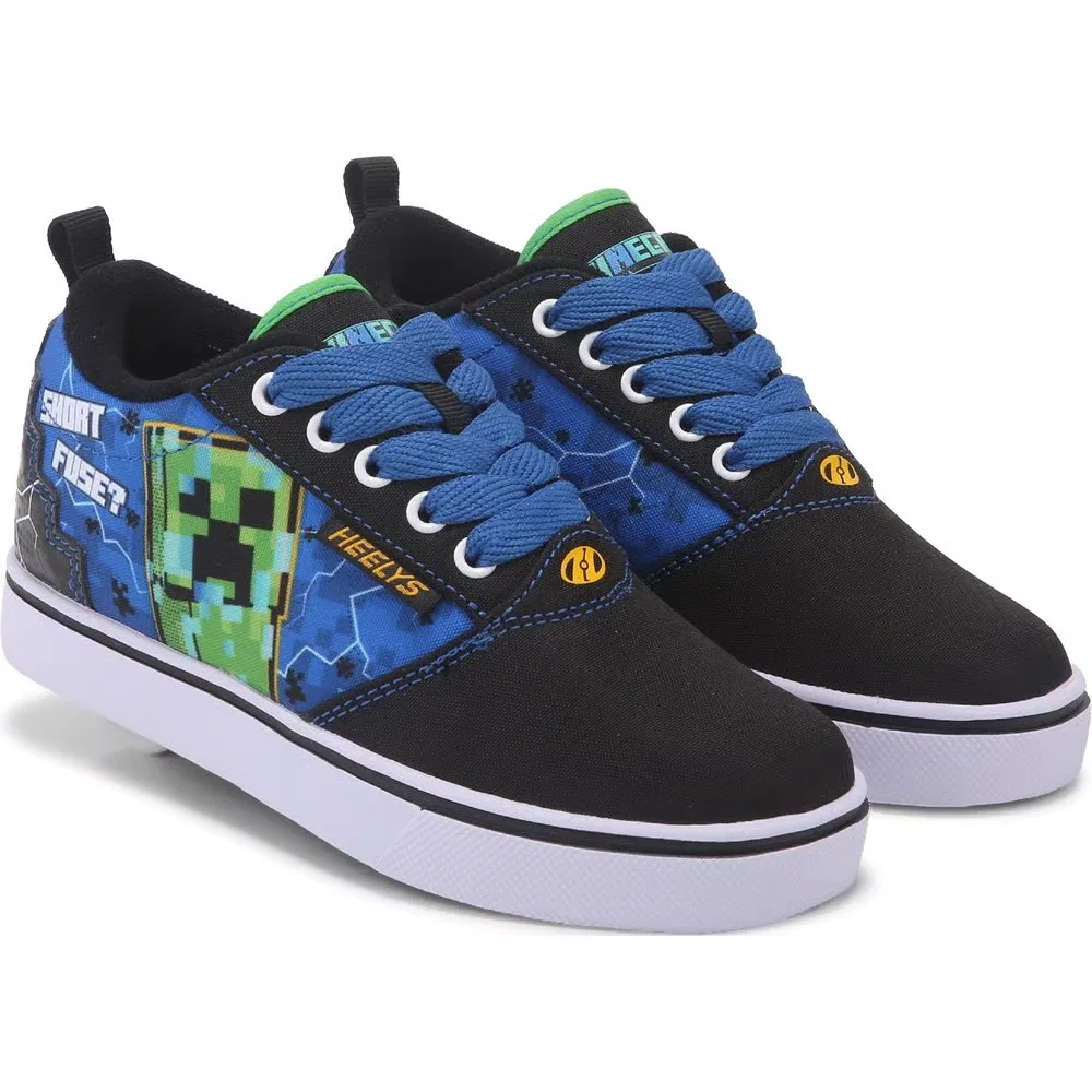Детские скейт-кроссовки Minecraft Pro 20 Heelys, Black/Blue Minecraft