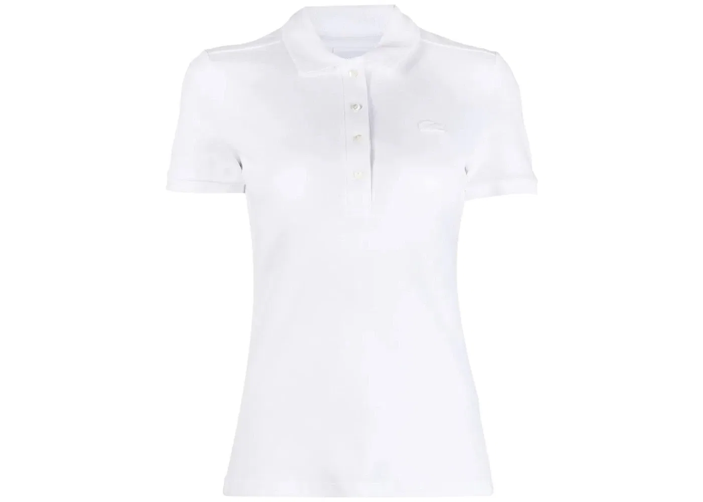 Рубашка-поло Lacoste White, Slim Fit, с логотипом