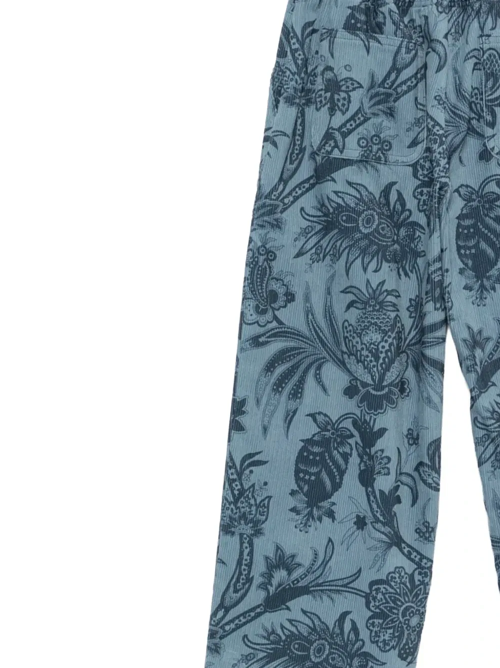 Вельветовые брюки с цветочным принтом ETRO KIDS, синий — фото 3