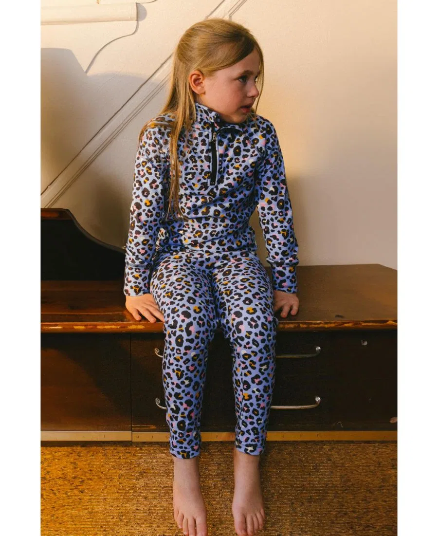 Термобелье детское двухслойное с принтом леопарда Deux par Deux, Blue Leopard Print — фото 2