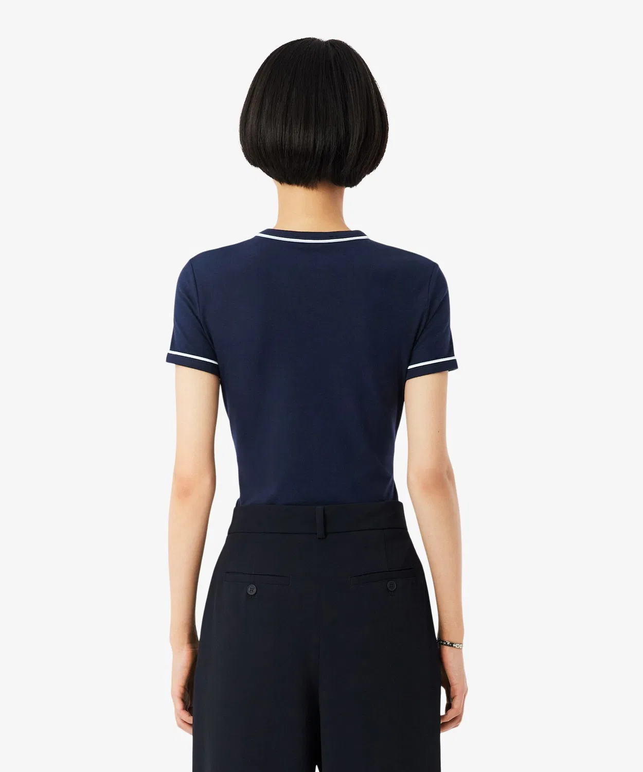 Женская футболка с длинным рукавомSlim Fit LACOSTE, Белый — фото 3