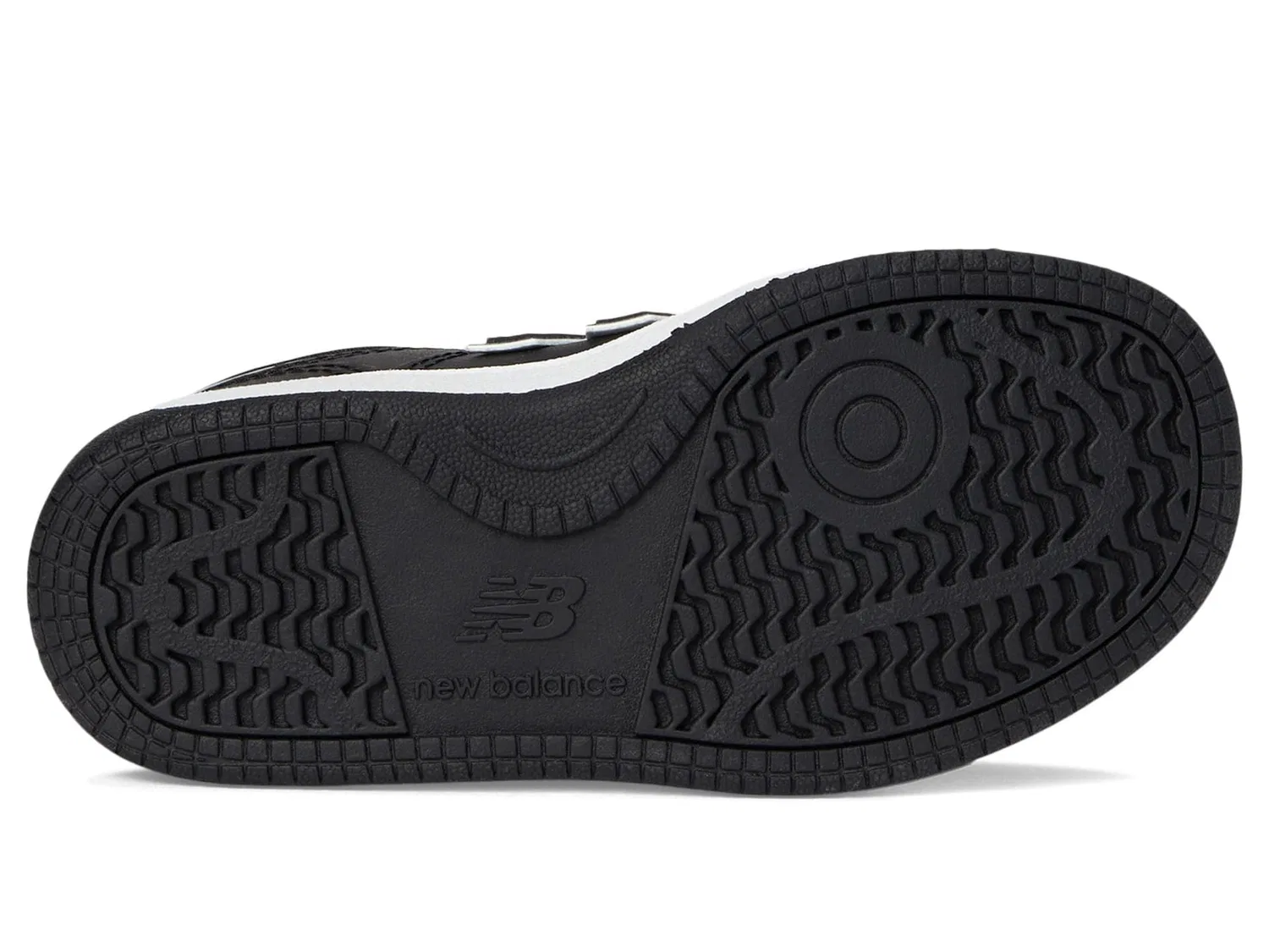 Детские кроссовки для мальчиков с ретро-дизайном 480 V1 Lace-up New Balance, Black White Iridescent — фото 3