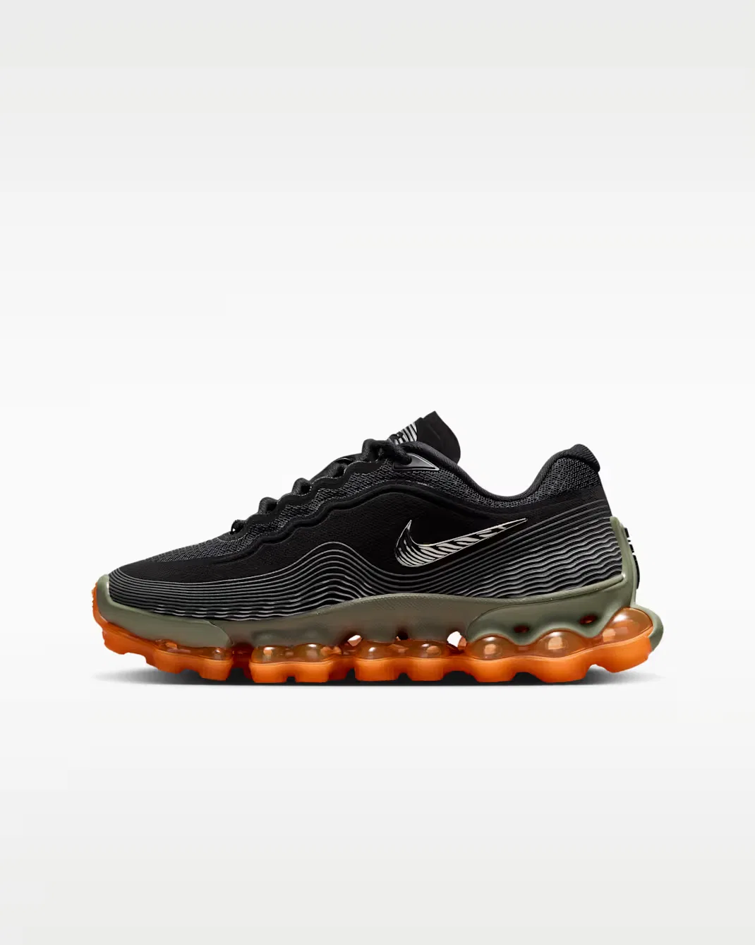 Кроссовки для детей постарше Nike Air Liquid Max, Black/Light Army/Pure Platinum/Metallic Silver