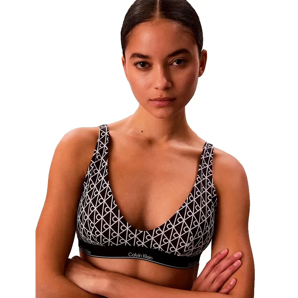 Топ-бралетт Bralette bikini top Calvin Klein, черный