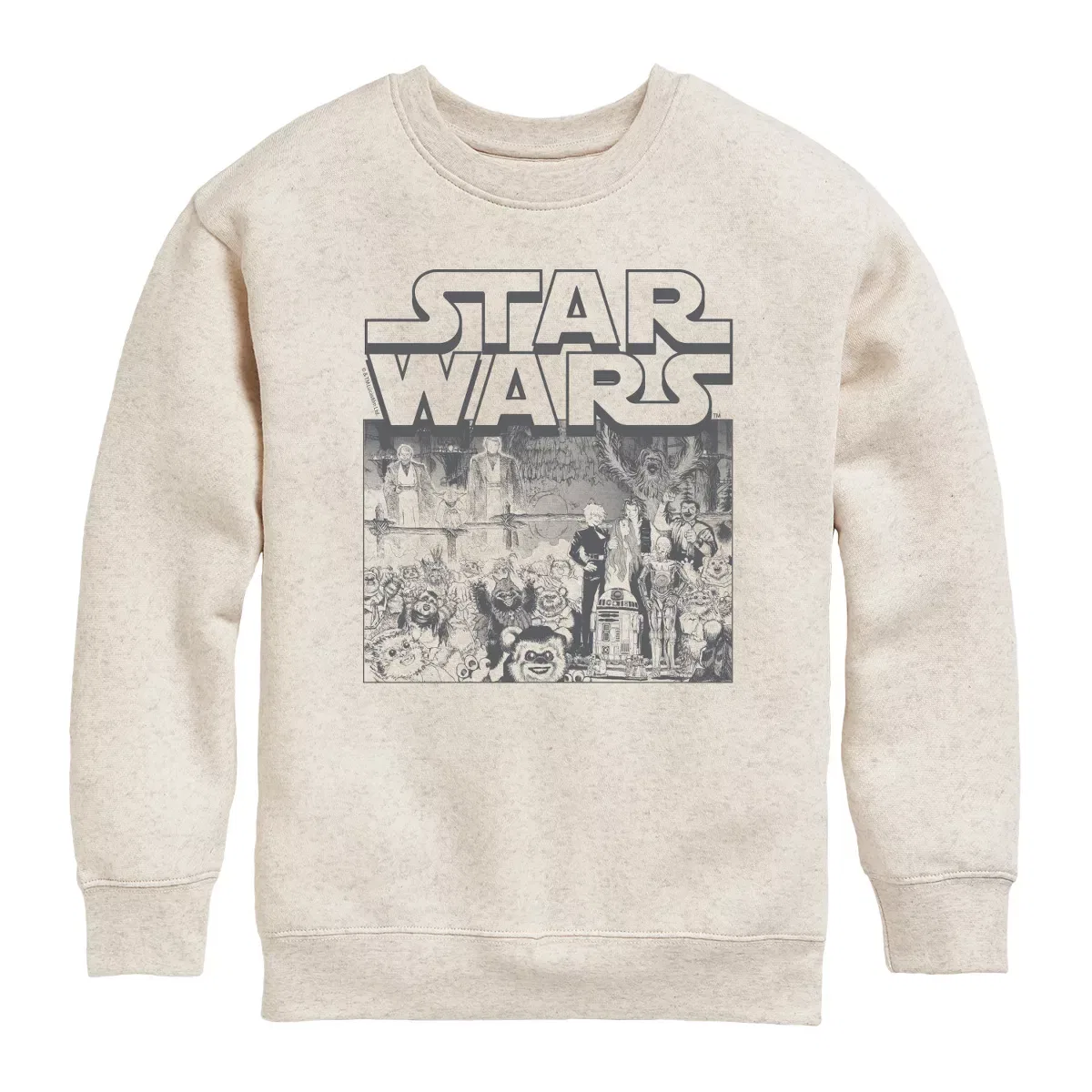 Детское свитшот с длинным рукавом Star Wars Manga Star Wars, Natural
