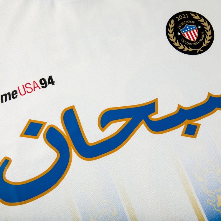 Футболка Supreme Arabic Logo Soccer Jersey 'White', белый — фото 4