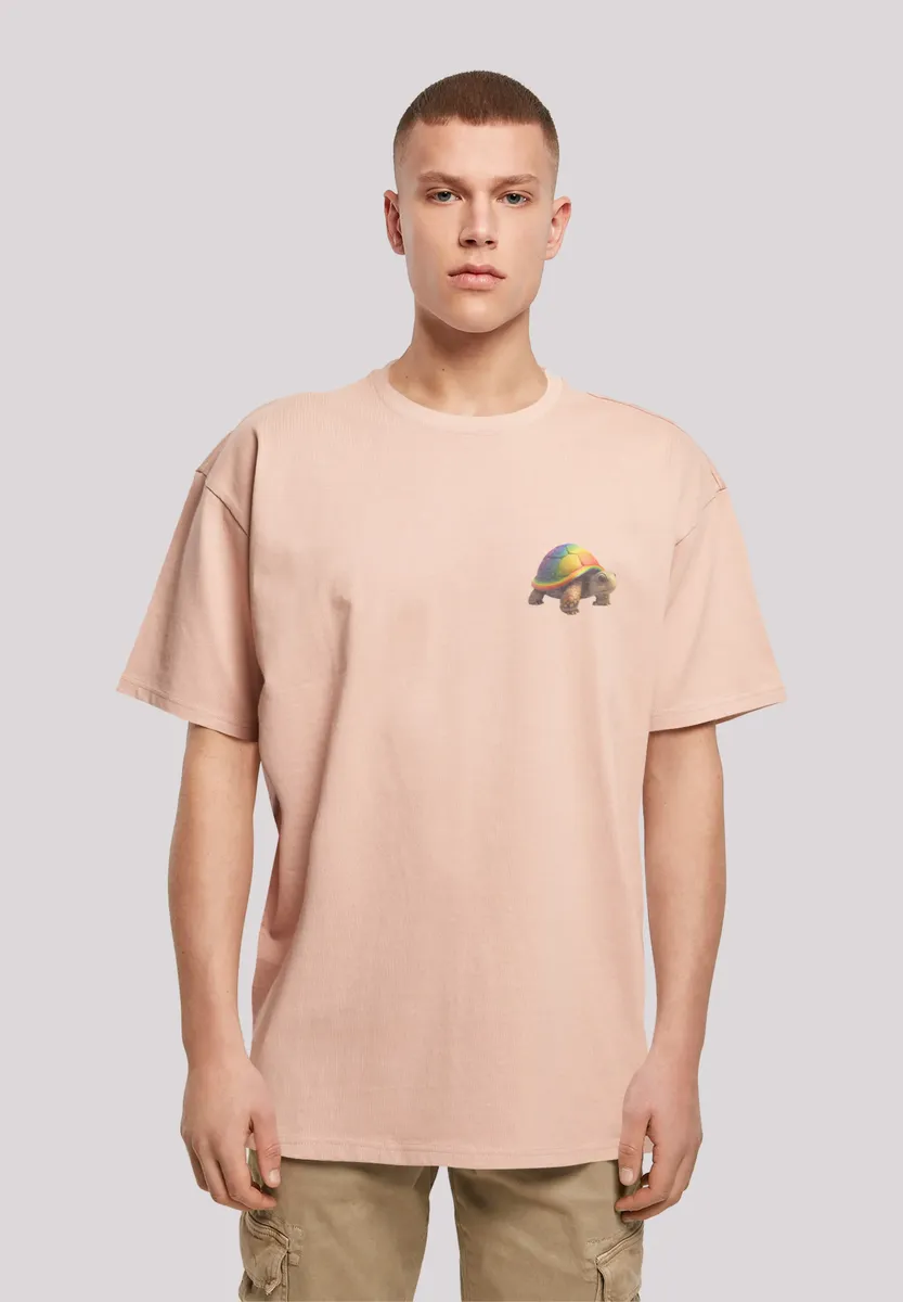

F4NT4STIC Футболка "Rainbow Turtle OVERSIZE TEE", принт, цвет Amber