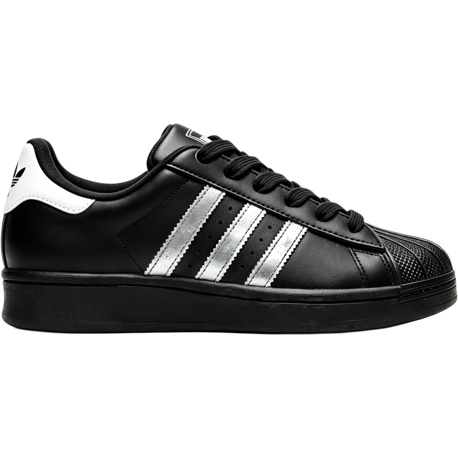 Детские кеды для скейтбординга Superstar 2 Adidas Originals, Black Silver — фото 4