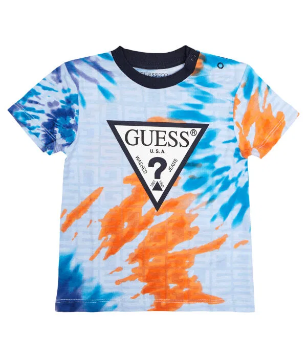 Детский комплект футболок с круглым вырезом Guess, синий — фото 2