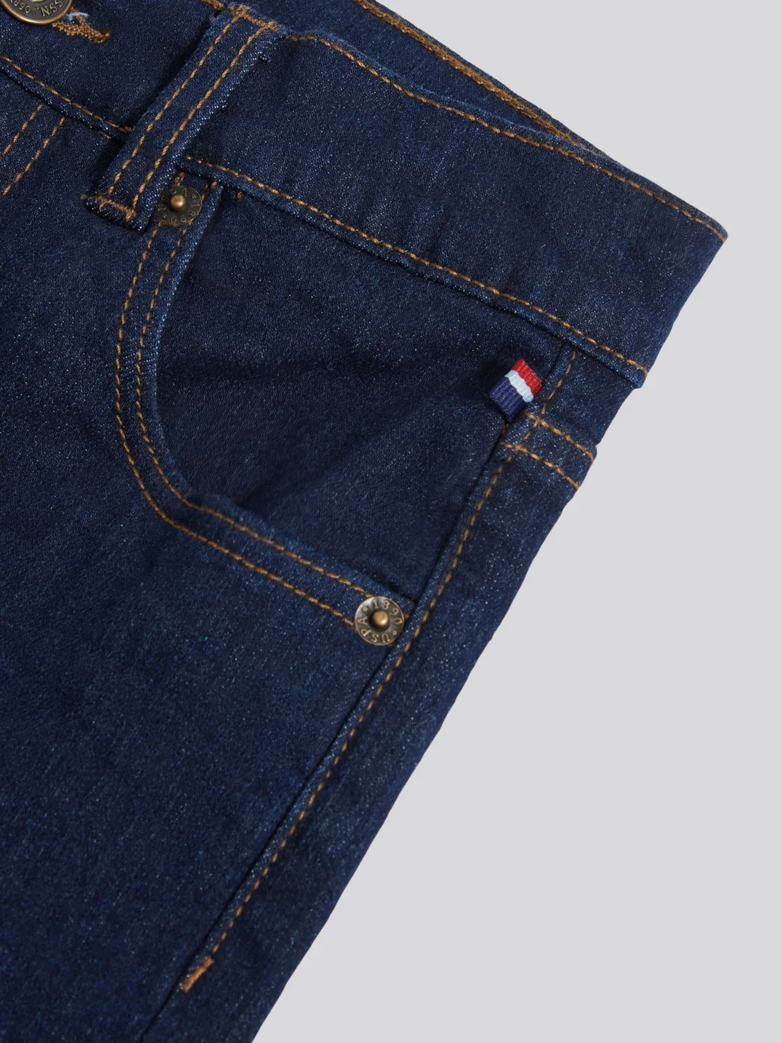 Джинсы классические, прямые U.S. Polo Assn., темно-синий — фото 4