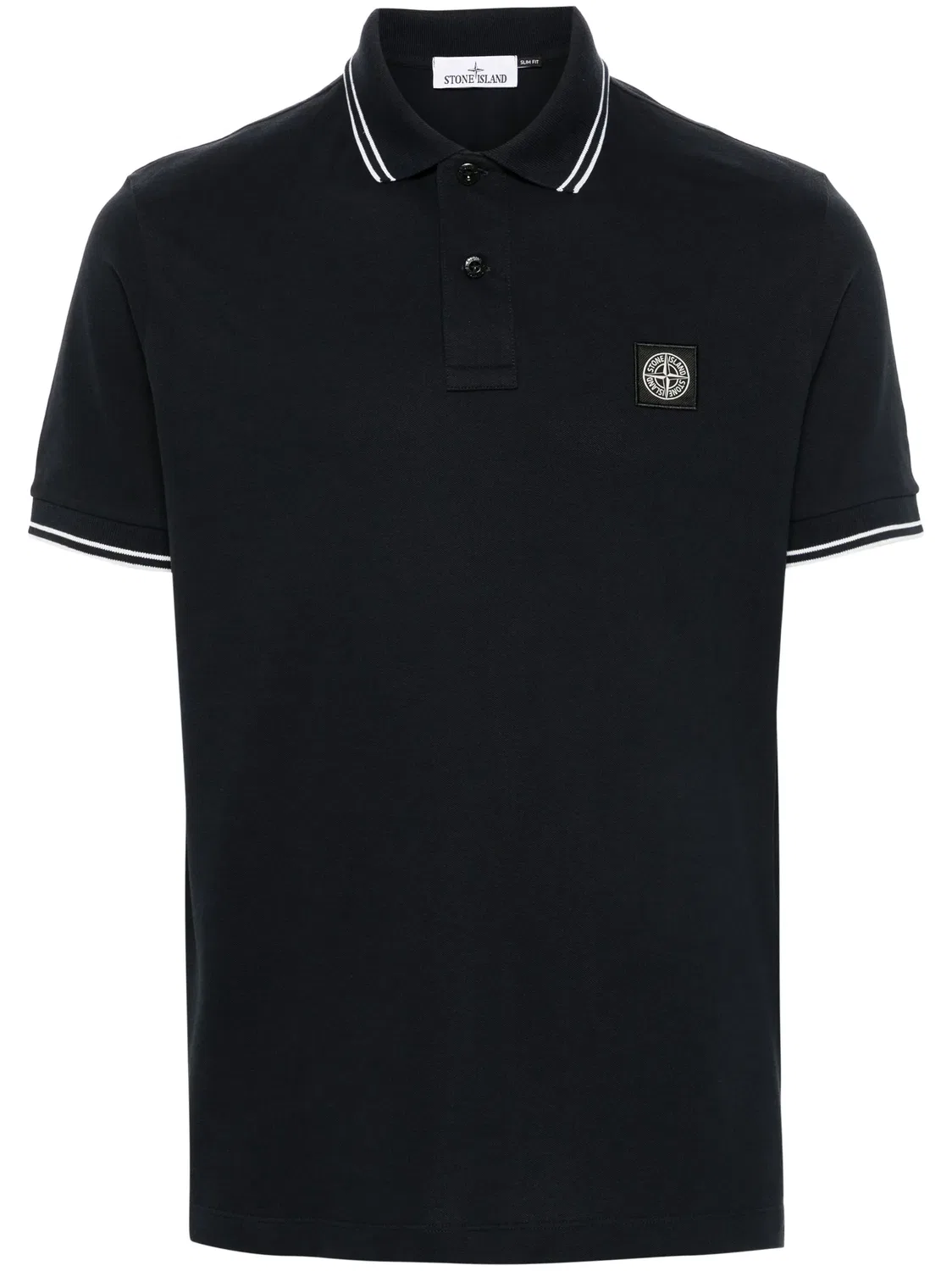 Поло с компасом Stone Island, темно-синий