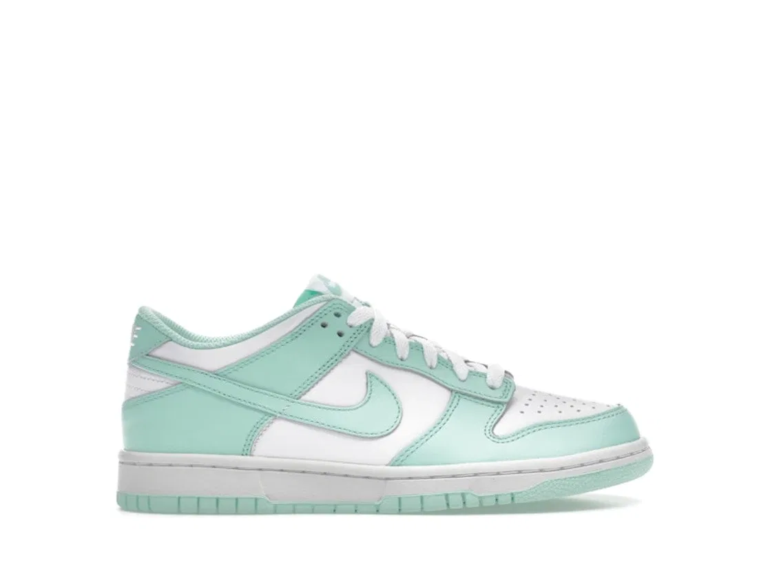 Детские кроссовки с низким верхом Nike Dunk Low, White/Mint Foam