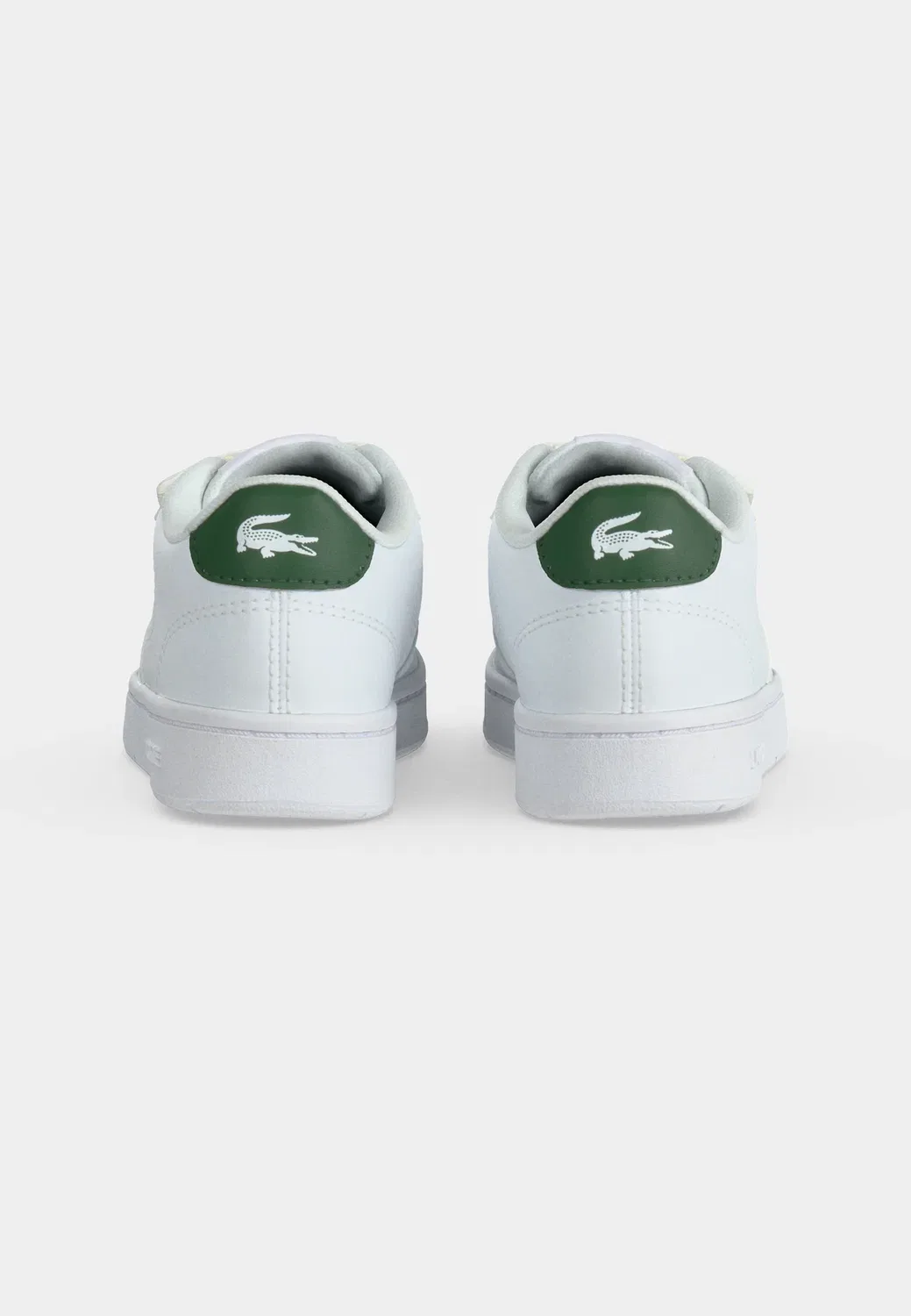 Детские кроссовки на липучках, унисекс Lacoste, White/Dark Green — фото 4
