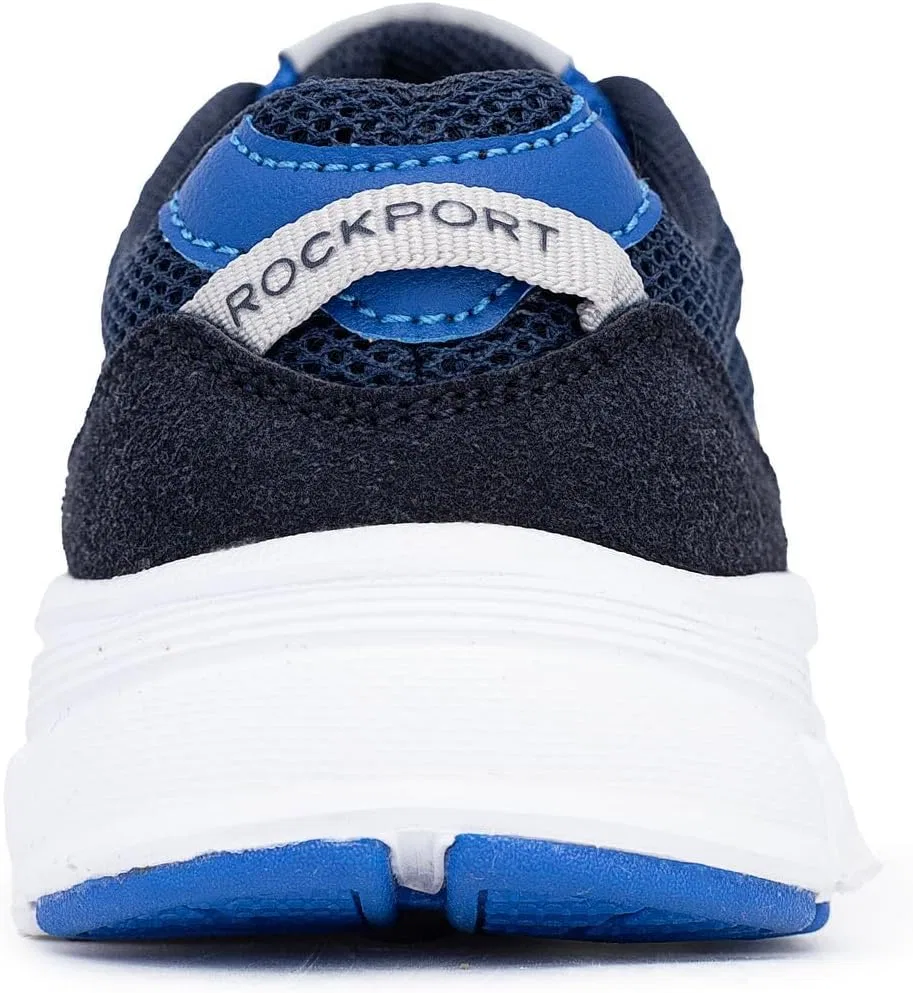 Детские кроссовки для мальчиков с шнуровкой-резинкой Rockport, Navy Cobalt — фото 4