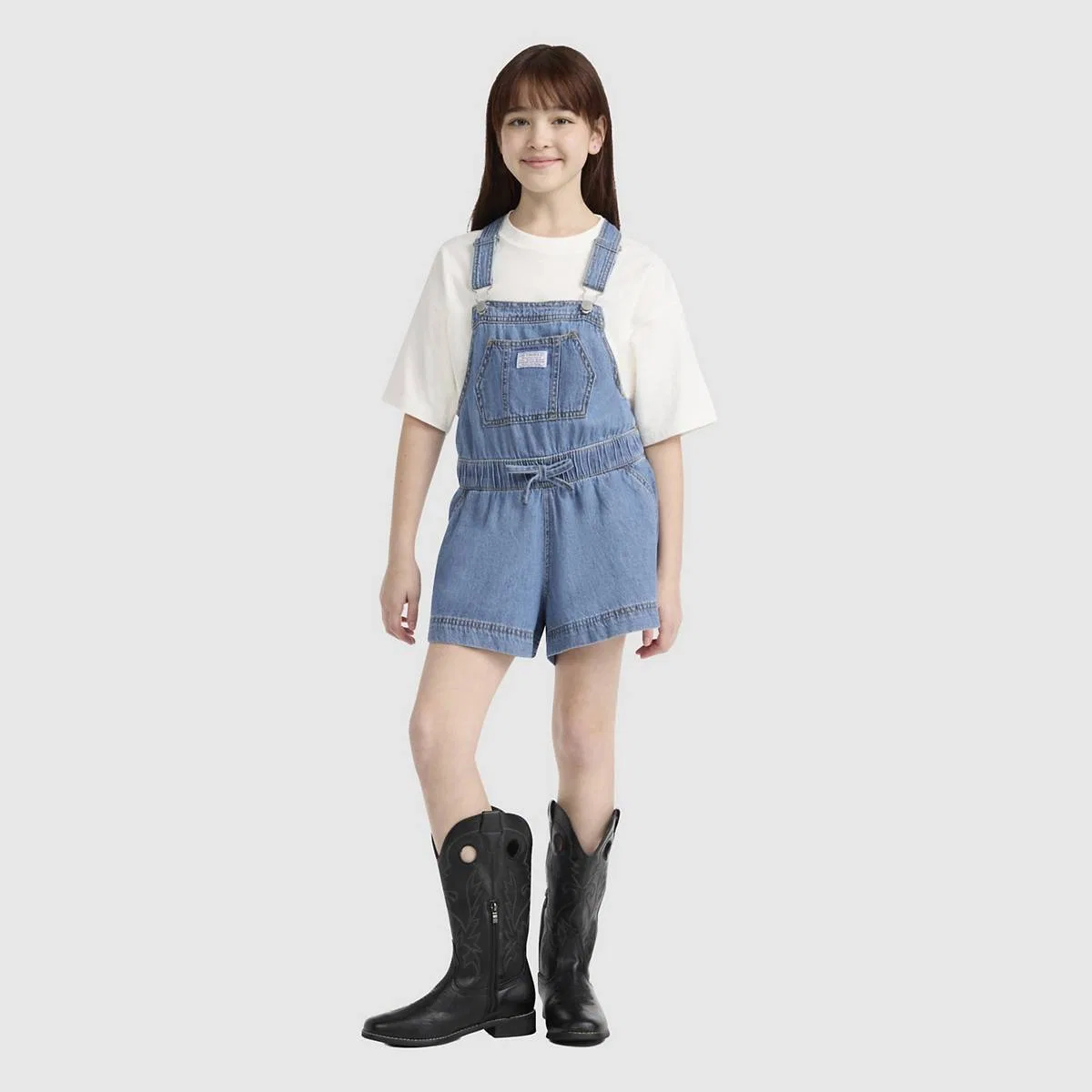 Комбинезон с поясом на талии для девочек 7-16 лет Levi's, Drew Me In - Medium Wash — фото 2