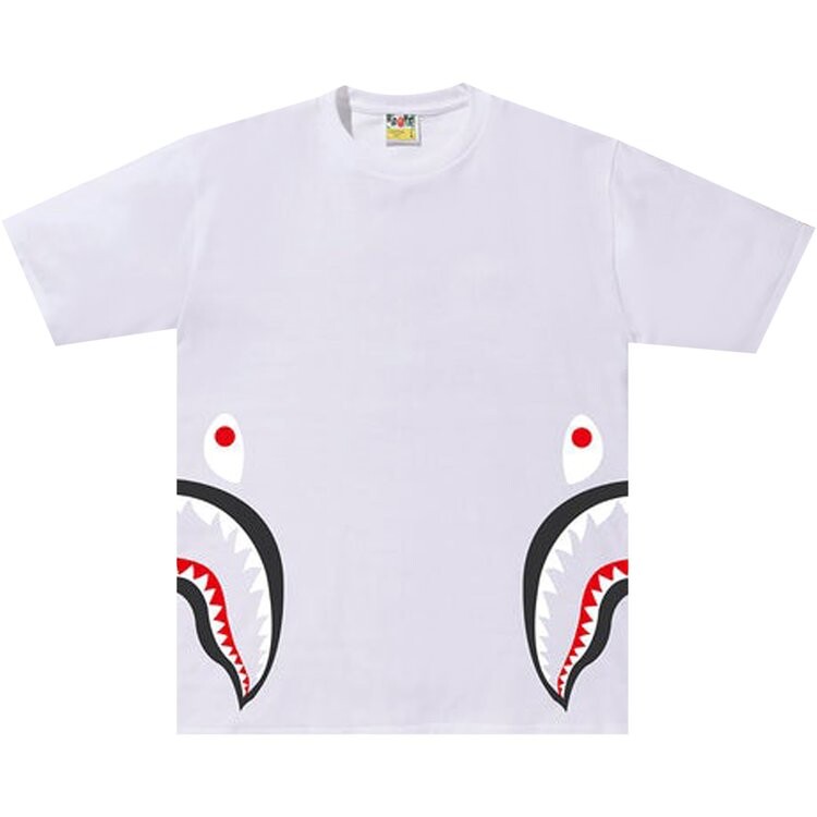 

Футболка BAPE Side Shark Tee 'White', белый
