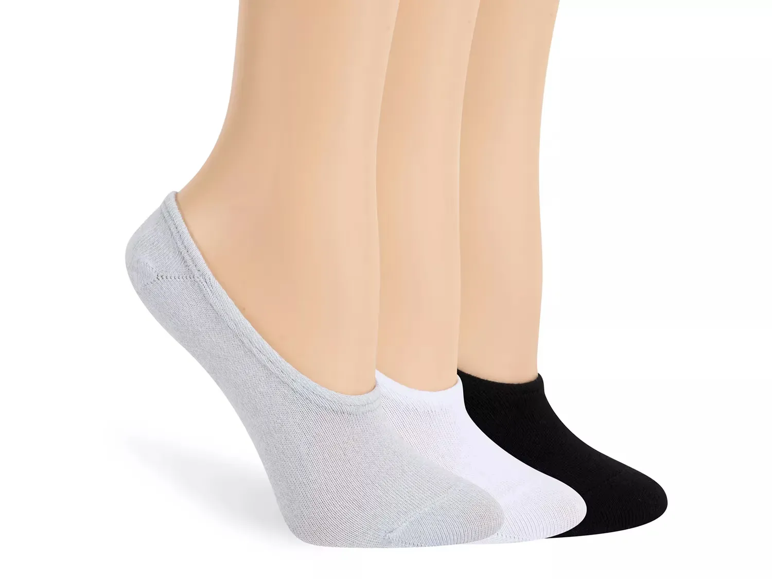 

Женские стельки-невидимки - набор из 3 шт. Lemon, Grey/White/Black