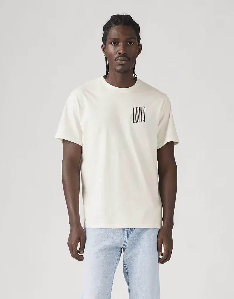Футболка Levi's свободного кроя с графическим принтом, белая