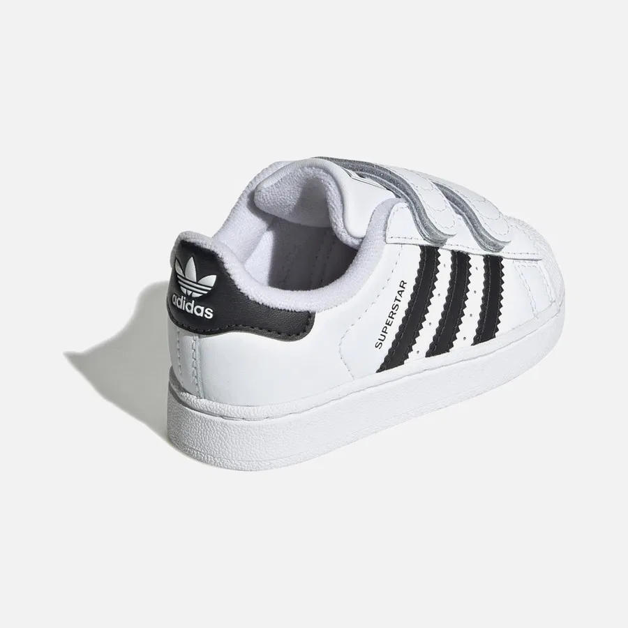 Детские кроссовки с липучкой Originals Superstar II CF Velcro Closure adidas, Белый — фото 4