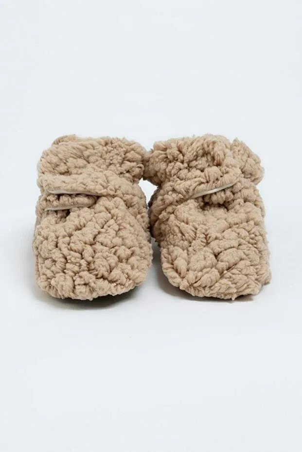 Детские тапочки для новорожденных хлопковые Babyzilla, Beige — фото 2