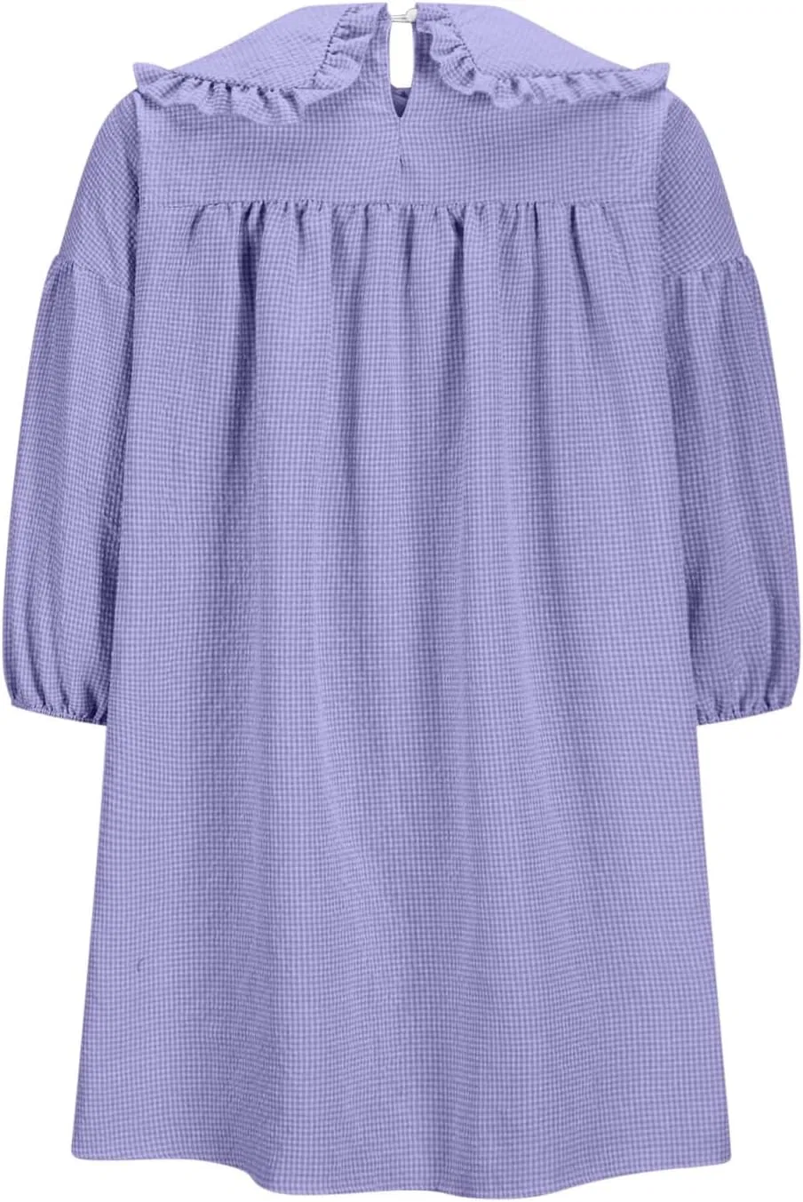 Женское мини-платье с принтом в клетку Babydoll, Purple — фото 3