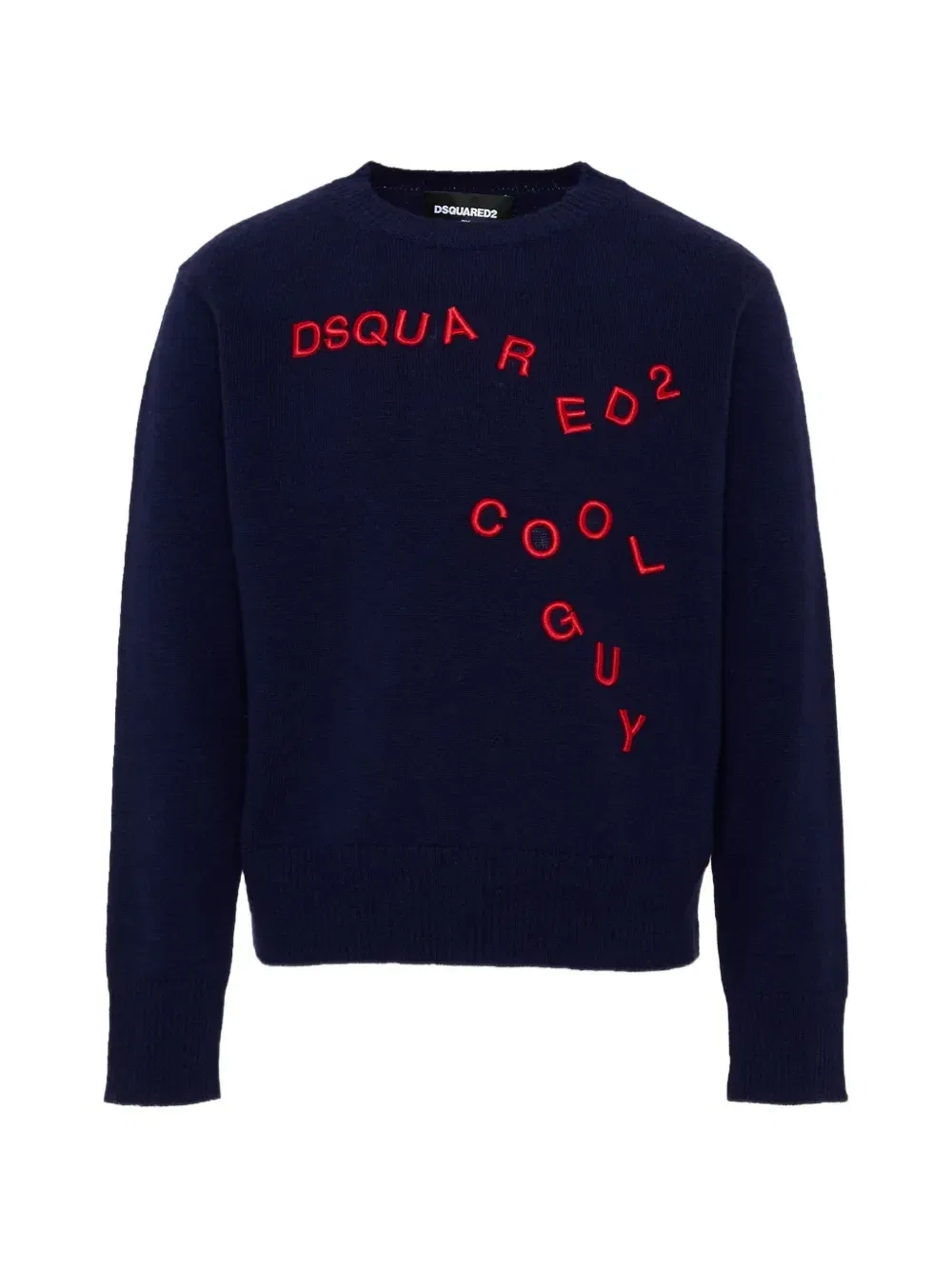 Свитер с вышитым логотипом-нашивкой Dsquared2 Kids, синий