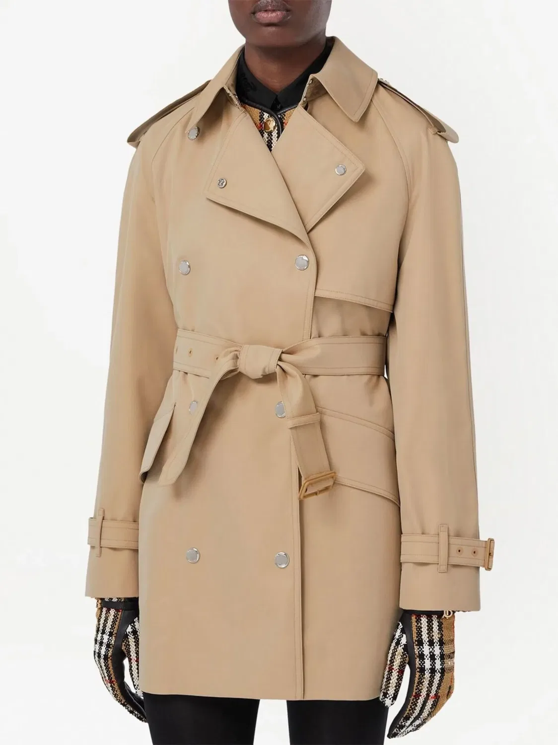 Burberry Коричневое Пальто Тренч Из Габардина — фото 3