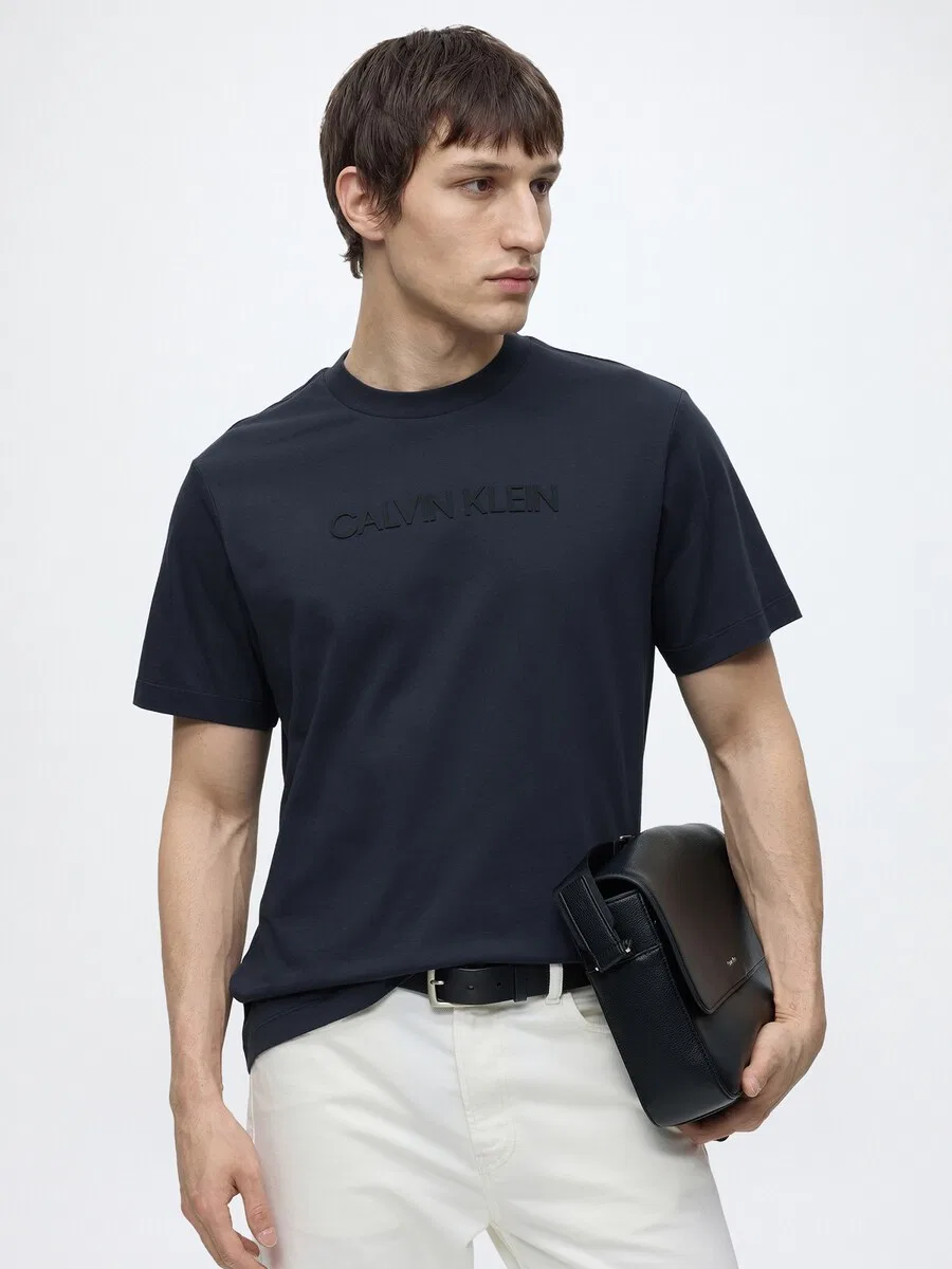 Футболка Calvin Klein 20S цвета морской волны — фото 4