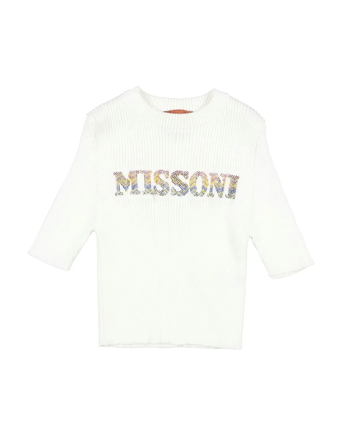Детский свитер для девочек с кристаллами Missoni, белый