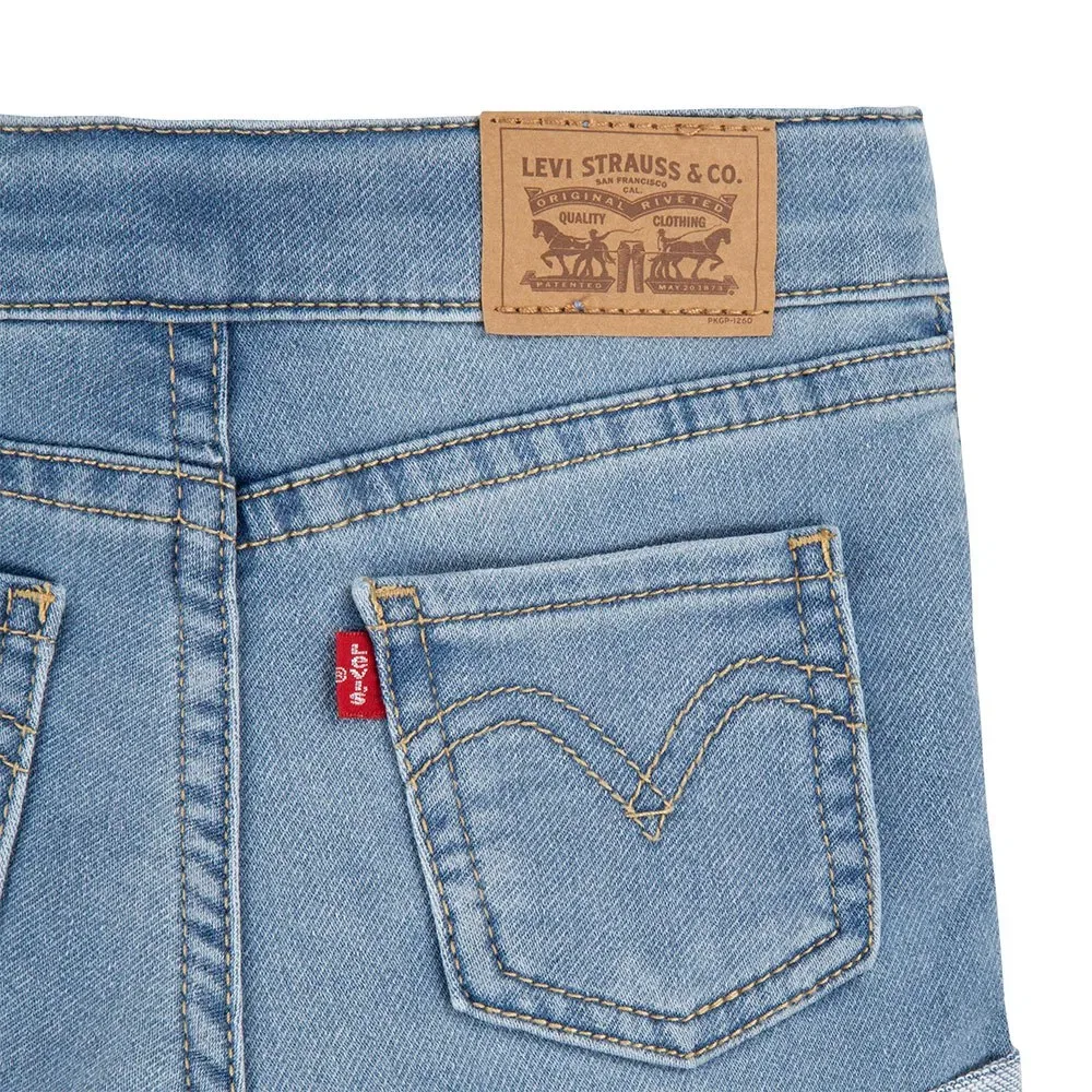 Детские шорты для девочек с отворотом Levi's, Blue — фото 4
