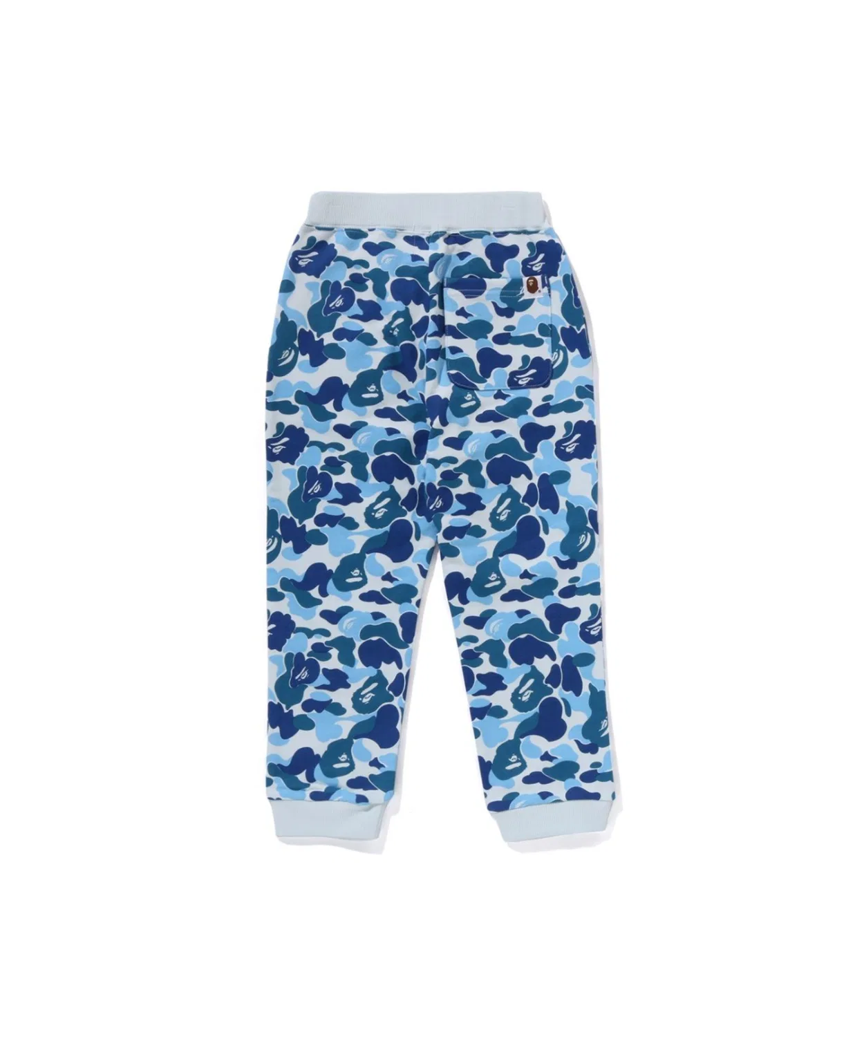 Детские спортивные штаны с камуфляжным принтом, модель ABC CAMO APE & MILO ONE POINT SWEAT PANTS A BATHING APE, Синий — фото 3
