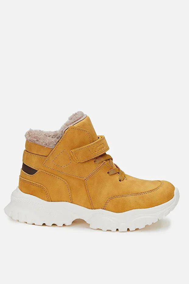 Детские ботинки для девочек на плоской подошве Gordon shearling boy Vicco, Camel