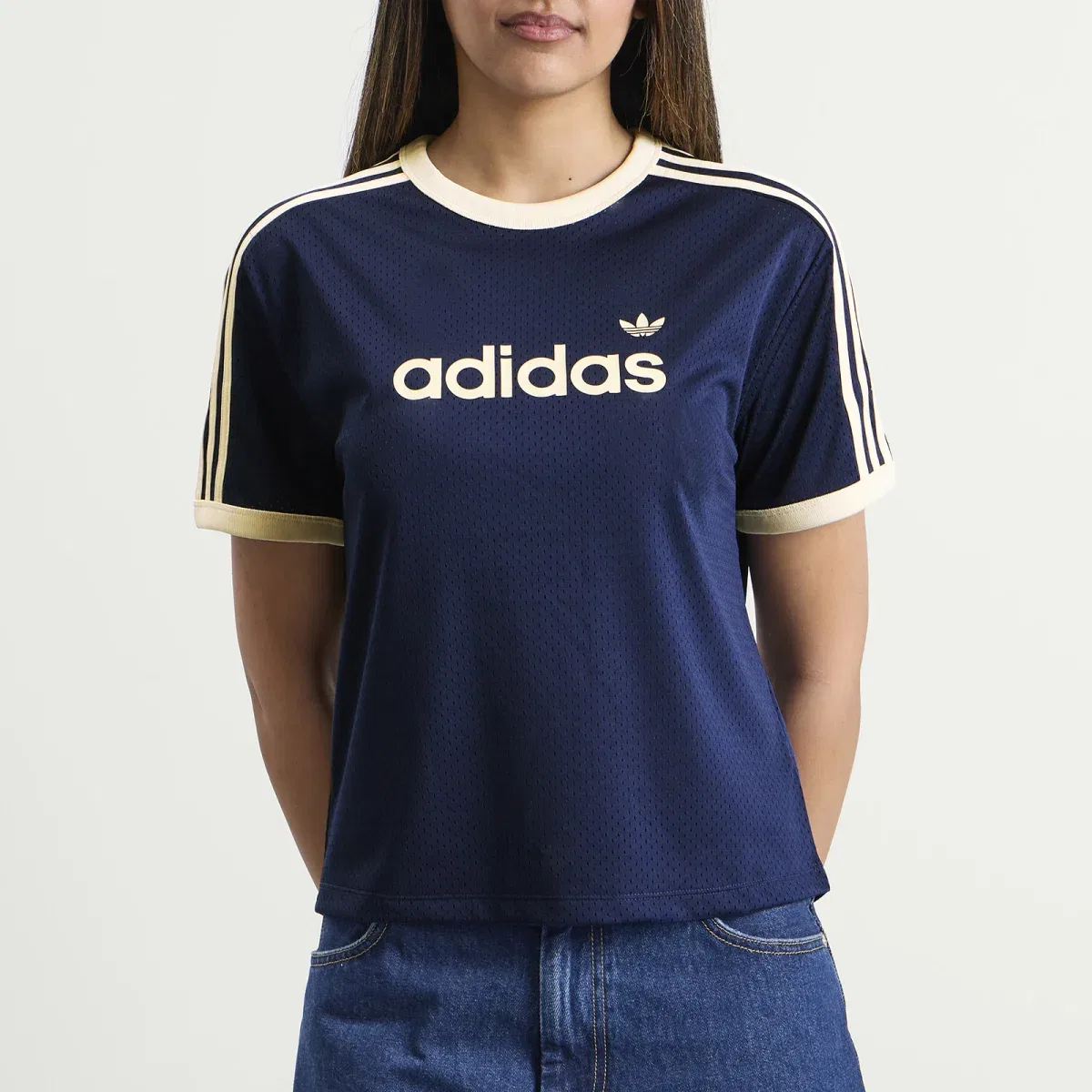 Футболка из сетки с принтом Mesh t-shirt Adidas, Night Indigo & Warm Vanilla — фото 2