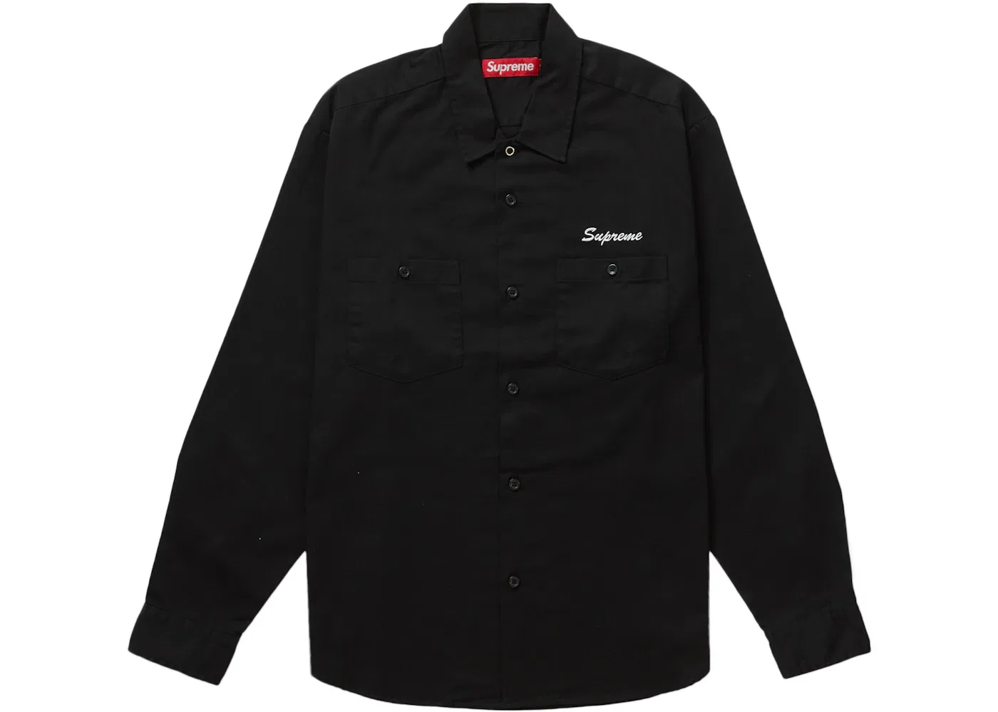 Мужская рубашка с длинным рукавом American Psycho Work Shirt Supreme, Black — фото 2